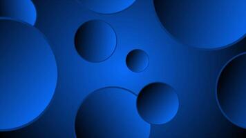Royal blue color wiggling multiple circular shapes gradient design loop able geometrical background video