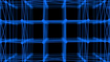 Royal blue color lines and dots mesh pattern plexus gradient design dark loop able geometrical background video