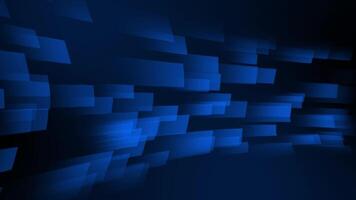 Royal blue color multiple rectangular shapes moving horizontally gradient design dark geometrical background video
