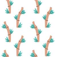 Red panda bamboo pattern design for nature-themed backgrounds vector