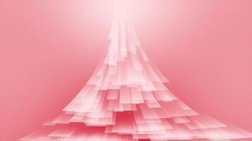 Red color multiple rectangular shapes flowing downwards modern design geometrical background video