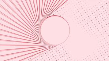 Red color rotating stripes retro radial halftone design loop able geometrical background video
