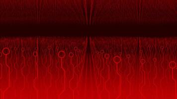 Red color hi-tech particles big data hi-tech design seamless technological background video