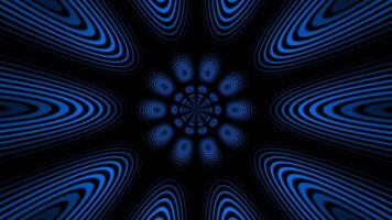 Royal blue color moving circular shapes with 3d depth tunnel seamless design dark loop able geometrical background video