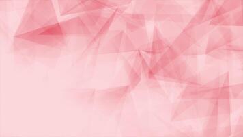 Red color wiggling low poly patterns polygonal design geometrical background video