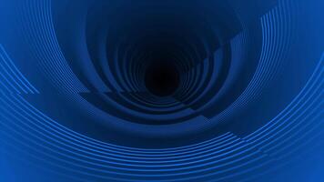 Royal blue color rotating multiple parallel lines 3d depth tunnel modern design dark loop able technological background video