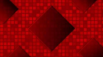 Red color diagonally moving square shapes appearing and disappearing modern design loop able geometrical background video
