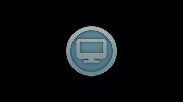 Modern Desktop Icon Animation - Seamless Tech Loop video