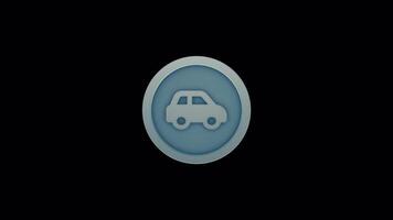 Animated Car Icon Loop - Automotive UI Design video