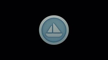 Animated Sailboat Icon Loop for YouTube intros, Social Media, Ads, and Presentations video