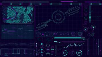 Animated high-tech interface for data collection and analysis video