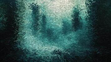 Creepy morning scene and foggy city, made of sharp fragments video