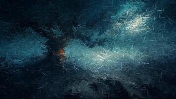 Creepy scene with a scary tree in the fog, made of sharp fragments video