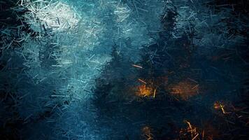 Horrible scene with haunted castle in the night fog, made of sharp fragments video