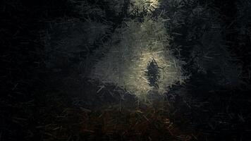 Terrible scene with creepy man in the forest, made of sharp fragments video