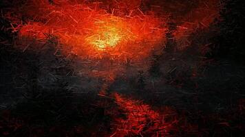 Horrible night scene with a blood moon, made of sharp fragments video