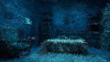 Terrifying night scene in a spooky hotel, made of sharp fragments video