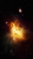Beautiful space background with amazing galaxy. Vertical . video