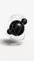 Vertical Atomic model or structure background, atom with electrons orbiting the nucleus particles. Atomic structure. Nuclear reaction. Concept nanotechnology. video