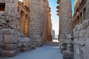 Karnak Temple in Luxor, Egypt. Hieroglyphs and Art on pillars and walls. Temples, pylons, chapels and other buildings Karnak Temple Complex photo