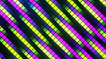 Purple and Light Green Glowing Pixels Movement Background VJ Loop in 4K video