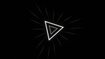 White Strobe Light in Triangular Futuristic Tunnel Background VJ Loop in 4K video