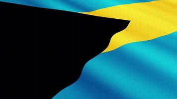 Bahamas Flag Waving Gently in the Wind, Close-Up Full-Frame Perspective, Soft Fabric Texture, Slow Motion, Natural Movement, Waving Flag Background video