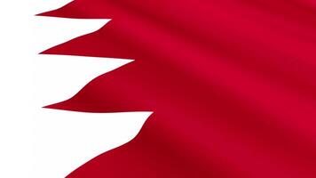 Bahrain Flag Waving Gently in the Wind, Close-Up Full-Frame Perspective, Soft Fabric Texture, Slow Motion, Natural Movement, Waving Flag Background video