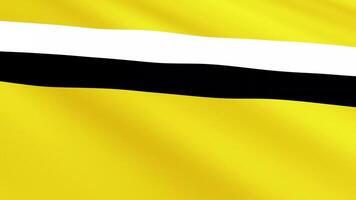 Brunei Flag Waving Gently in the Wind, Close-Up Full-Frame Perspective, Soft Fabric Texture, Slow Motion, Natural Movement, Waving Flag Background video