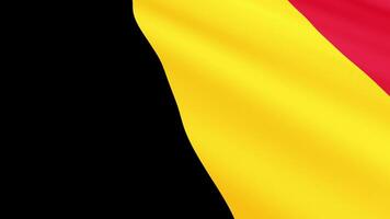 Belgium Flag Waving Gently in the Wind, Close-Up Full-Frame Perspective, Soft Fabric Texture, Slow Motion, Natural Movement, Waving Flag Background video