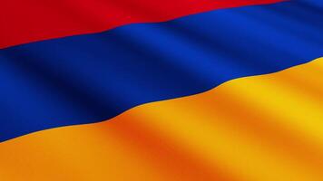 Armenia Flag Waving Gently in the Wind, Close-Up Full-Frame Perspective, Soft Fabric Texture, Slow Motion, Natural Movement, Waving Flag Background video