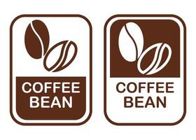 Coffee Bean Icon Set Brown and White Variations vector