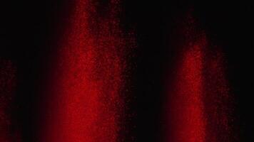 Light Beams Curtains Darkness. Mysterious dark green light beams illuminate textured curtains, creating an atmospheric scene. video