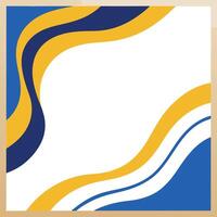 Abstract wavy design with gold and blue lines for background and decoration vector