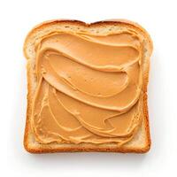 Slice of Toast with Creamy Peanut Butter photo