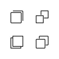 Copy icon set. Document copy icon. File copy icon. vector