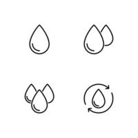 Water drop icon set. Water drop icon. vector