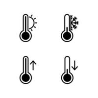 Thermometer icon set. Temperature icon. vector