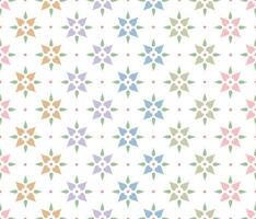 Delicate seamless pattern with floral design. Subtle background with sylized colorful flowers in slavic style for textiles, wallpaper, and packaging. vector