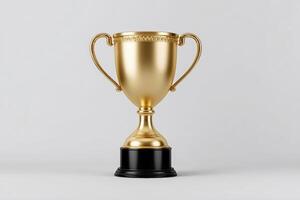 Golden trophy symbolizes achievement and success in various competitions and events photo