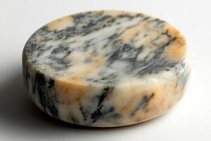 Beautiful circular marble stone with unique patterns showcasing natural beauty and craftsmanship photo