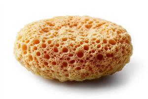 Natural sea sponge shows unique texture and form for bath or cleaning use photo