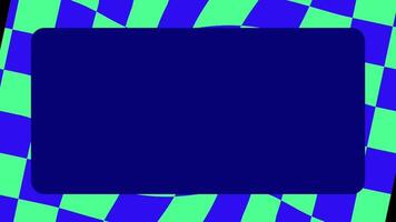uma vibrante verde e azul animado quadro, Armação rotações energeticamente, ideal para dinâmico introduções ou chama a atenção transições dentro videos