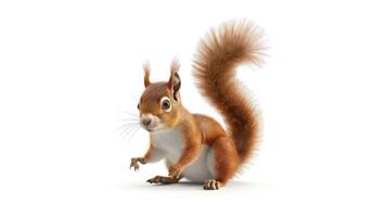 Digital rendering of a small, red squirrel. video
