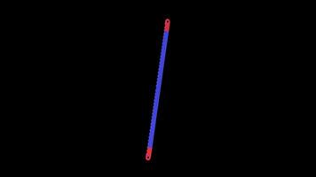 Hacksaw Blade Rotating on a Transparent Background. Seamless Loop. 4K video