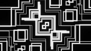 Abstract pulsating black-and-white animation of abstract shapes video
