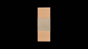 Craft Stick Rotating on a Transparent Background. Seamless Loop. 4K video