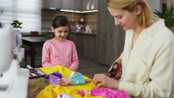 Crafting memories with a smile in a cozy home setting video