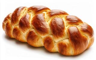Twisted Challah Bread With Braided Texture Ready for Serving photo
