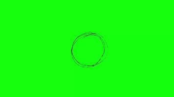 black circle rotating on green background video